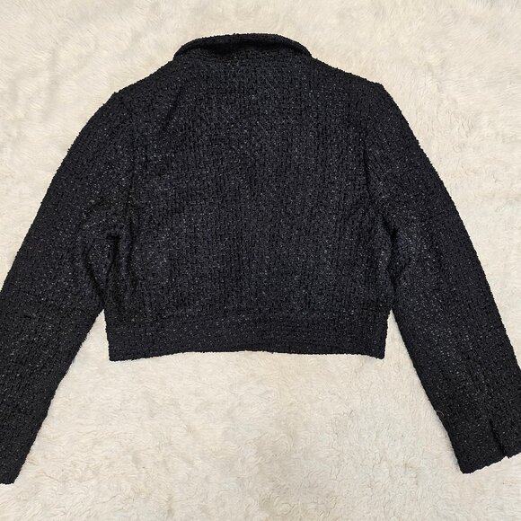 Worthington X Jason Bolden Women's Black Tweed Two Buttons Jacket - Picture 3 of 11